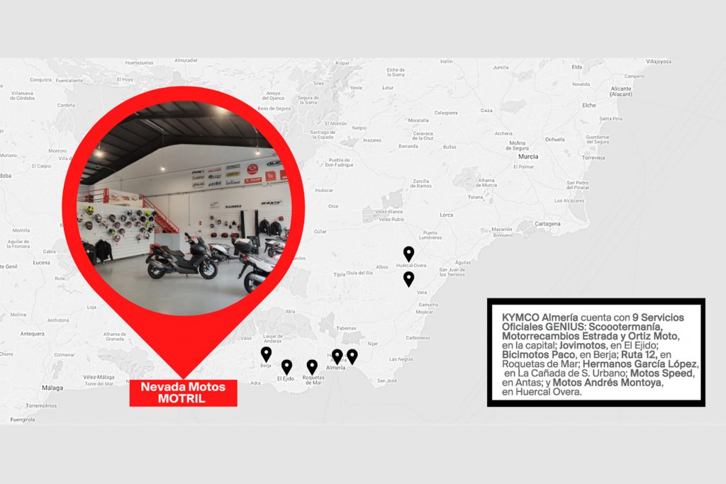 Almería es la sexta plaza del mercado de motos de Andalucía, de tamaño medio en España (2.208 unidades matriculadas en 2019), y supone una de las regiones claves del plan de negocio de KYMCO