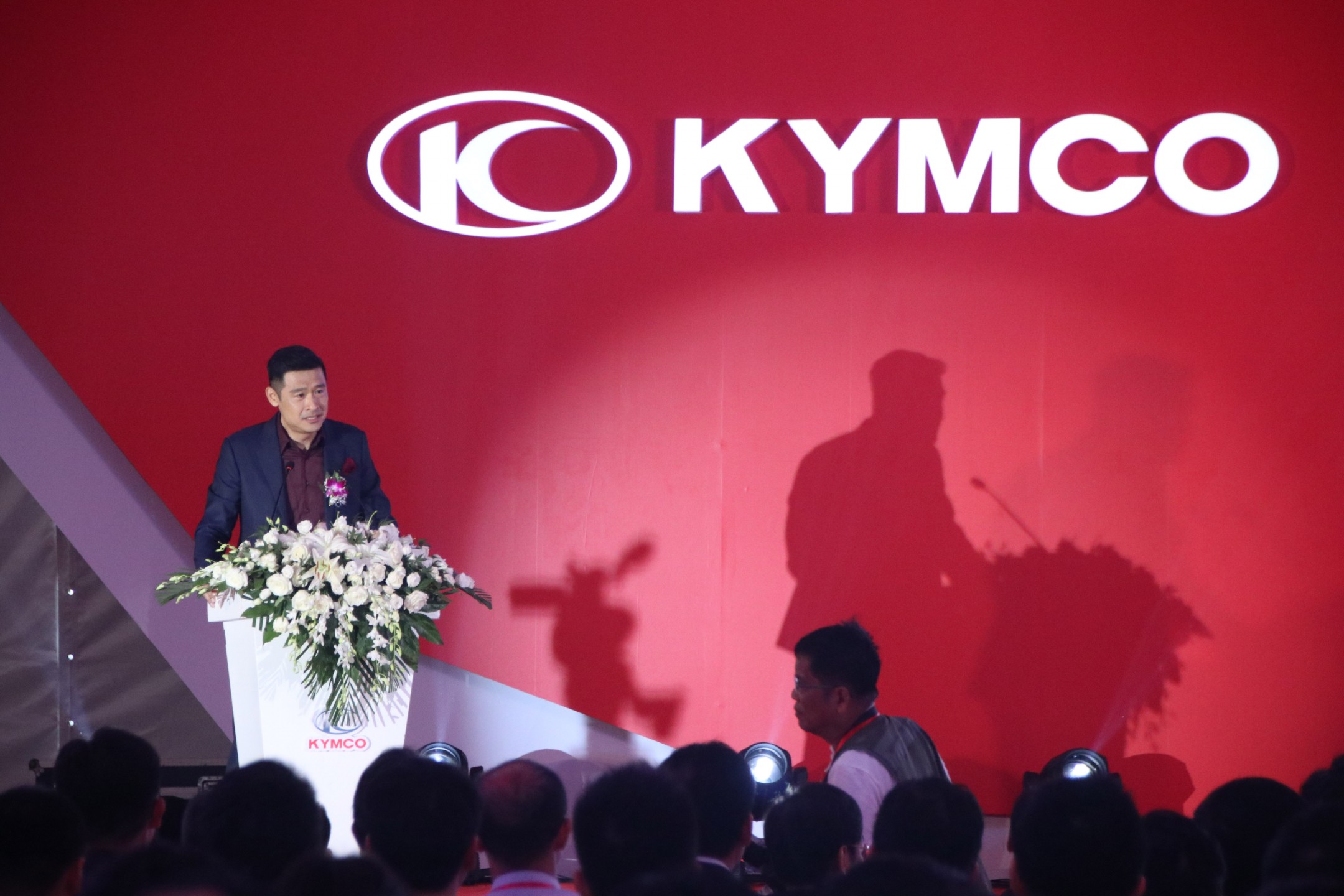 Allen Ko, presidente de Grupo KYMCO, en la ceremonia de inauguración KYMCO Changzhou (China), 26 de junio 2019. KYMCO Global