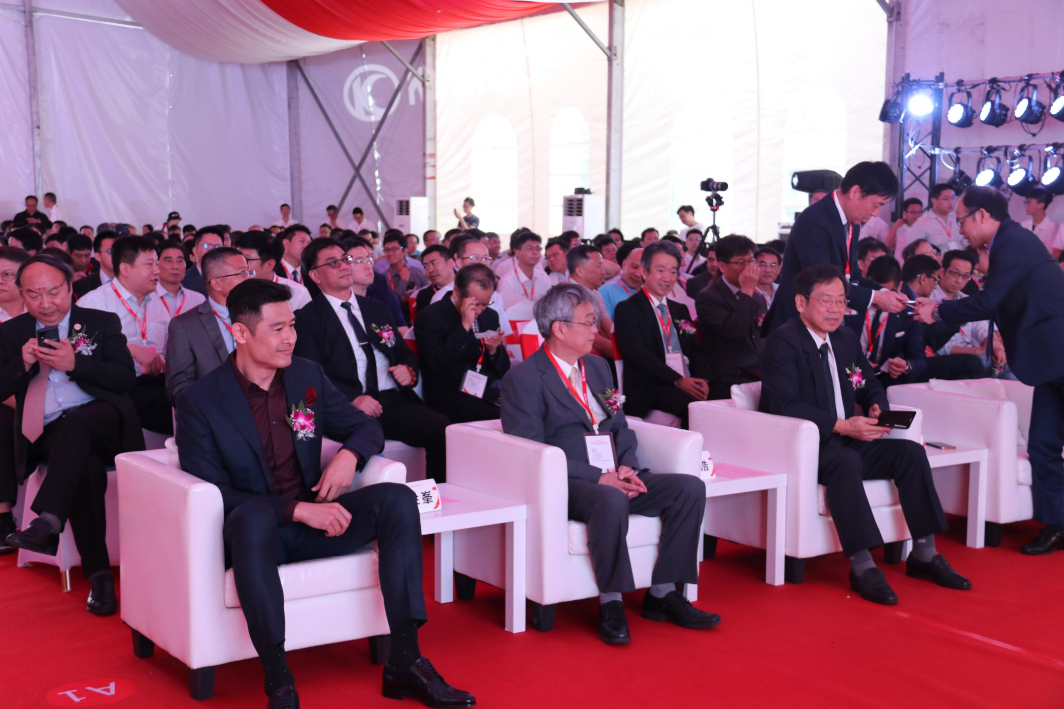 Allen Ko, presidente de Grupo KYMCO, en la ceremonia de inauguración KYMCO Changzhou (China), 26 de junio 2019. KYMCO Global