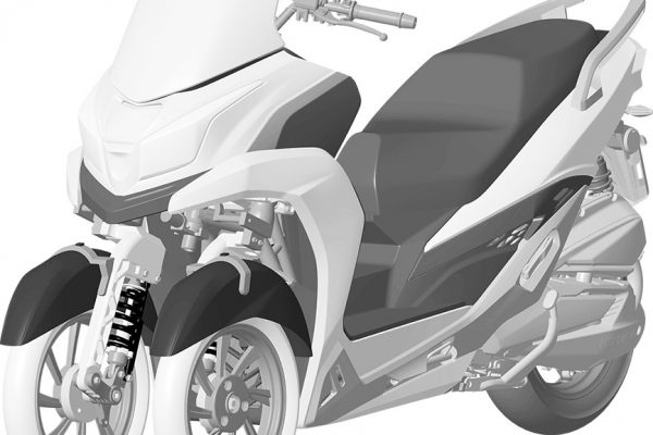 KYMCO patenta en China un nuevo scooter de 3 ruedas de cilindrada media y enfoque urbano